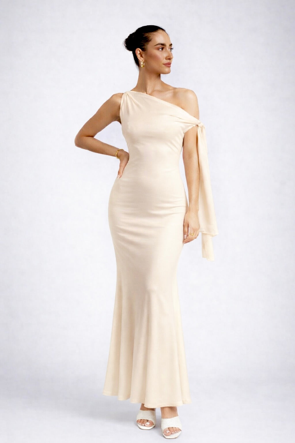 Talaways Soft Luxe One-Shoulder Dress