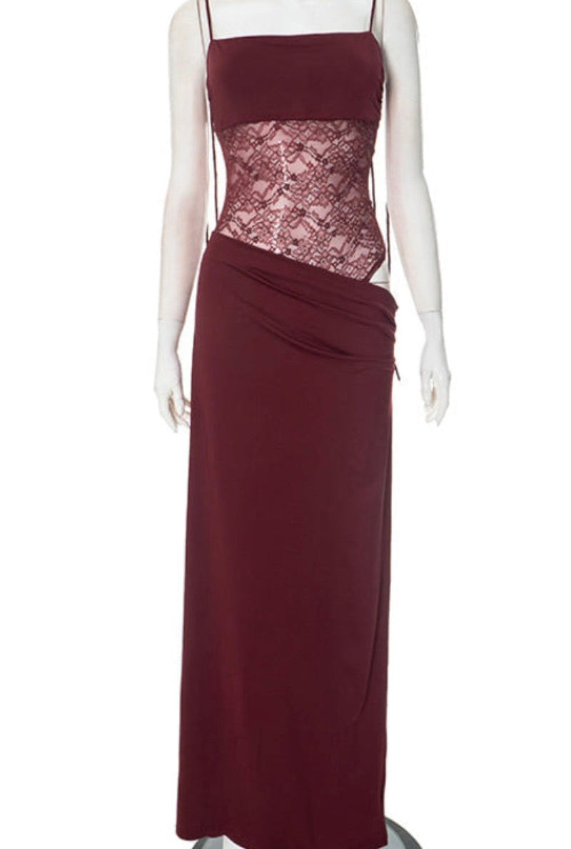 Talaways Lace Illusion Evening Dress