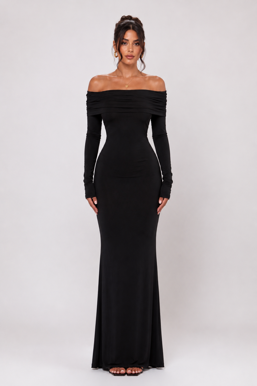 Off-Shoulder Elegance Maxi Dress