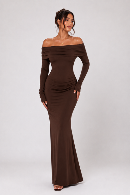 Off-Shoulder Elegance Maxi Dress