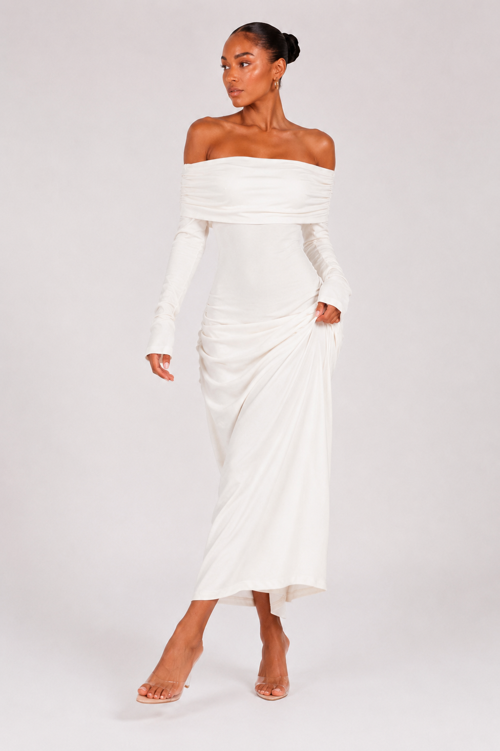 Off-Shoulder Elegance Maxi Dress