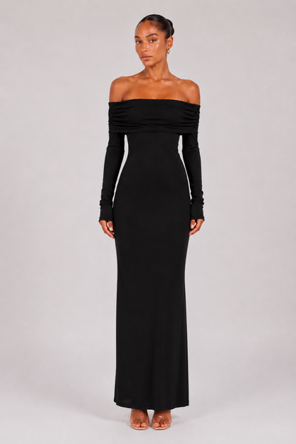 Off-Shoulder Elegance Maxi Dress